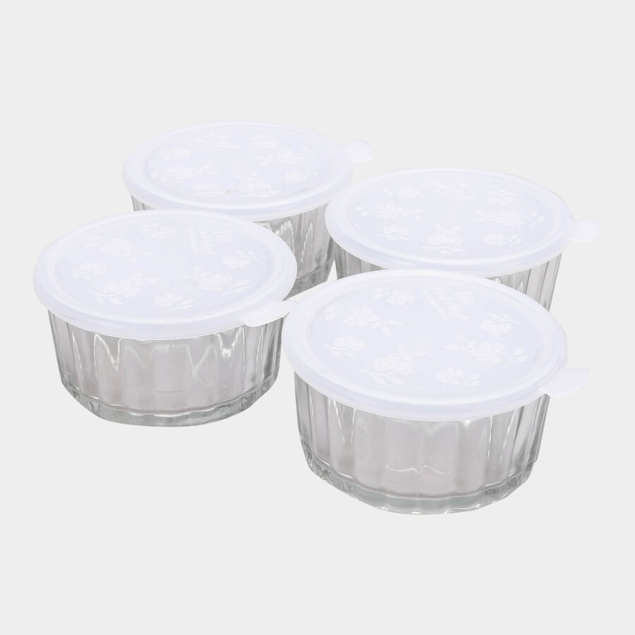 200 ml Glass Jar with Lid, Set of 4, , large image number null