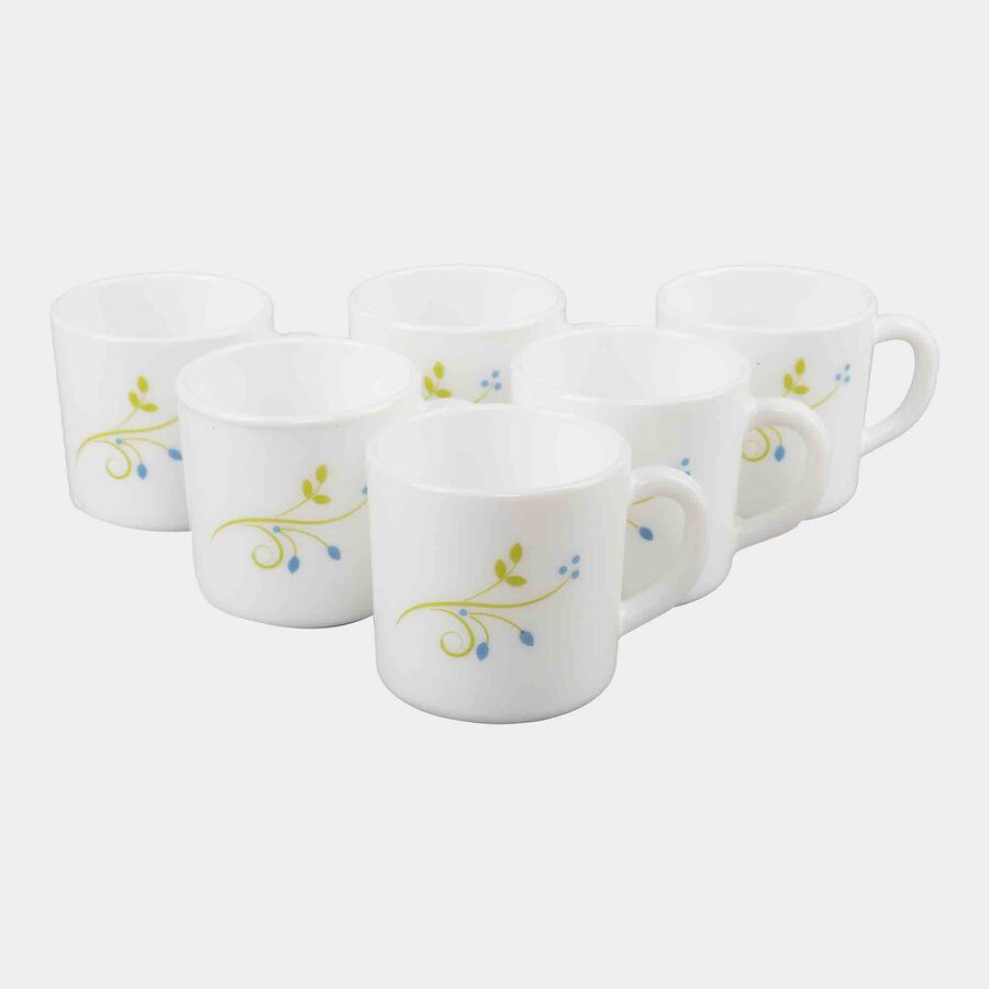 Opalware Cup, 180 ml, Set Of 6, Microwave Safe, , large image number null