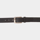 Men's Black Leather Casual Belt, 34 in. Waist, , small image number null