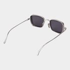 Men's Metal Gradient Rectangle Sunglasses, , small image number null