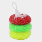 Nylon Multi Purpose Scrubber, 10 g - Set of 3 - Colour/Design May Vary, , small image number null