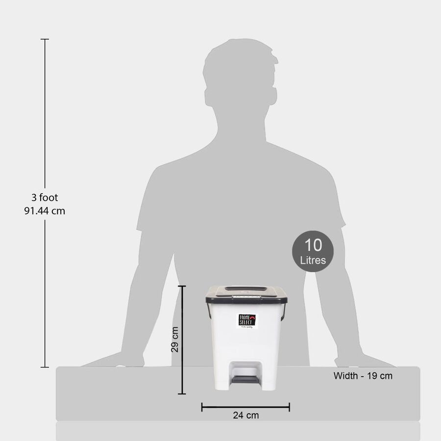 10 L Pedal Dust Bin, , large image number null