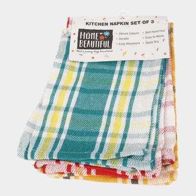 Cotton Kitchen Napkin, Set of 3, 105 GSM, 30 X 50 cm