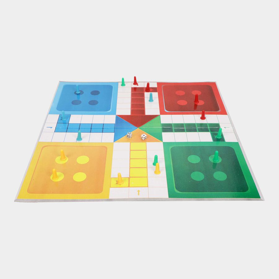 Cardboard Ludo Game, Color may vary - Colour/Design May Vary, , large image number null