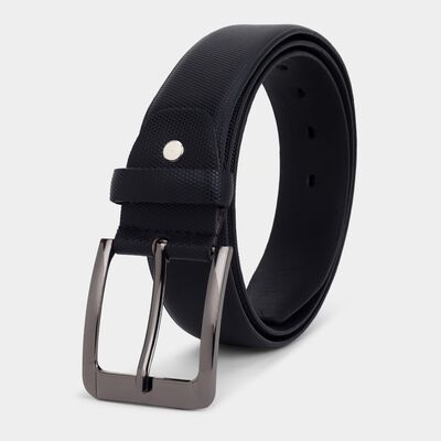 Men's Black Leather Belt, Upto 38 In. Waist