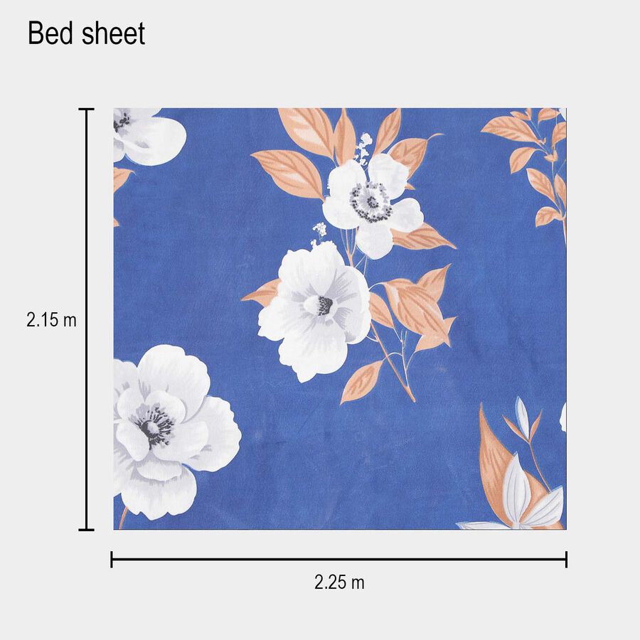 110 GSM Microfiber Double Bedsheet with 2 Pillow Covers, , large image number null