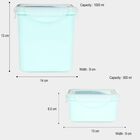 Air-Tight Plastic Container, Set of 2 - 500 ml, 1 L, , small image number null