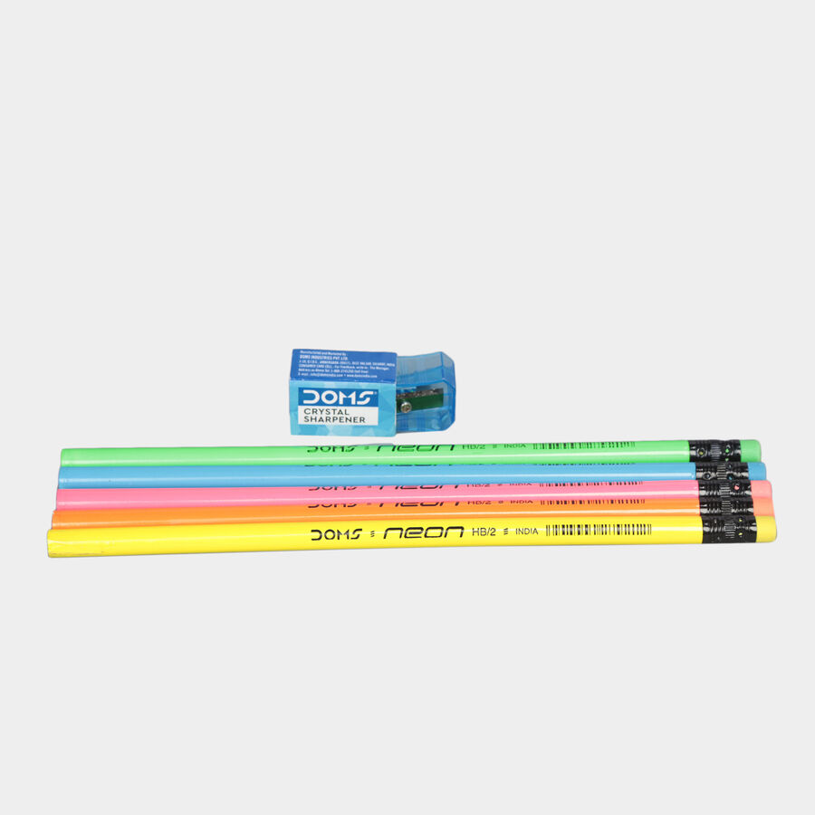 Neon Rubber Tip Graphite Pencil (Pack of 10), , large image number null