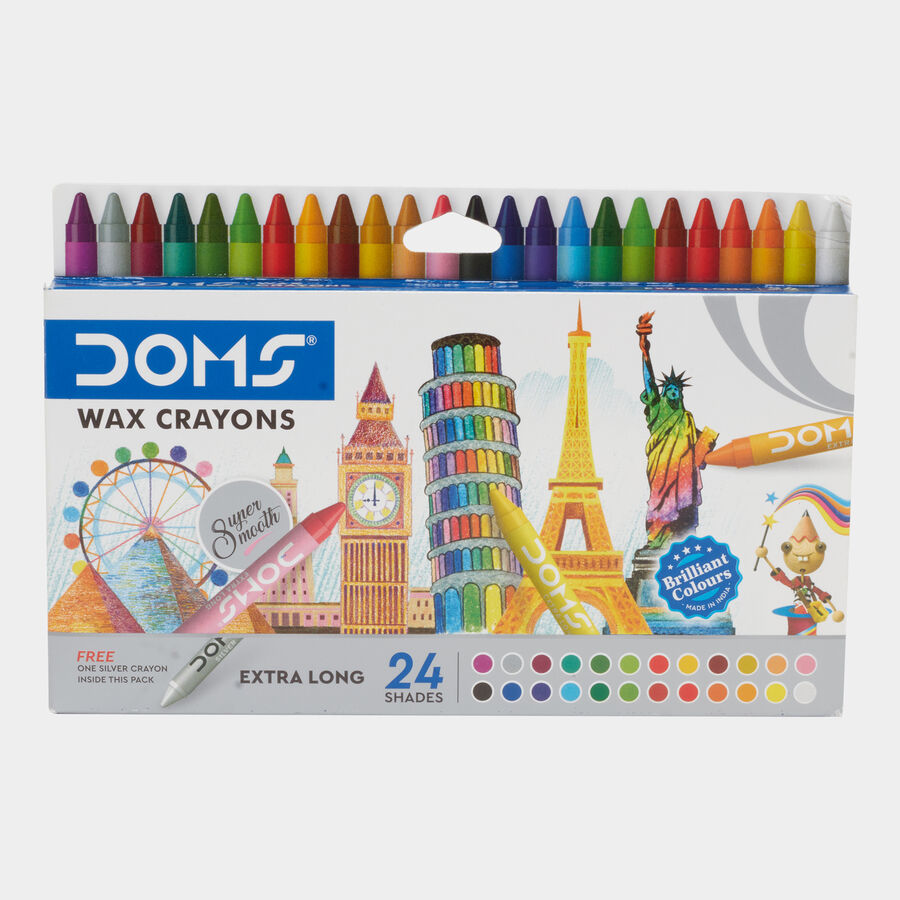 Extra Long Wax Crayons (24 Shades), , large image number null
