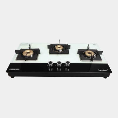 LP Gas Stove 3 Burner Glass Top