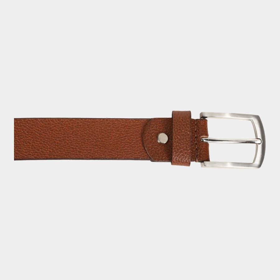 Men's Tan Leather Casual Belt, 38 in. Waist, , large image number null