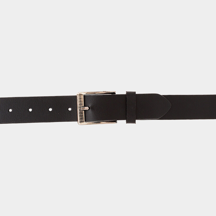 Men's Black Leather Casual Belt, 38 in. Waist, , large image number null