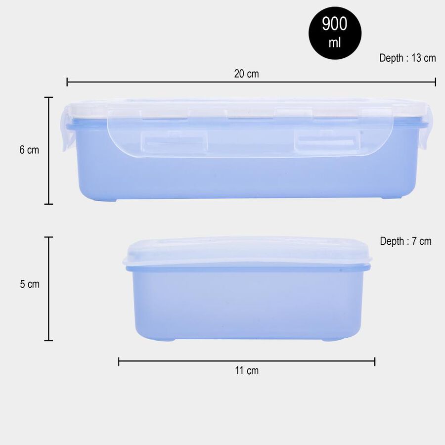 950 ml Plastic Lunch Box, 2 Containers, , large image number null