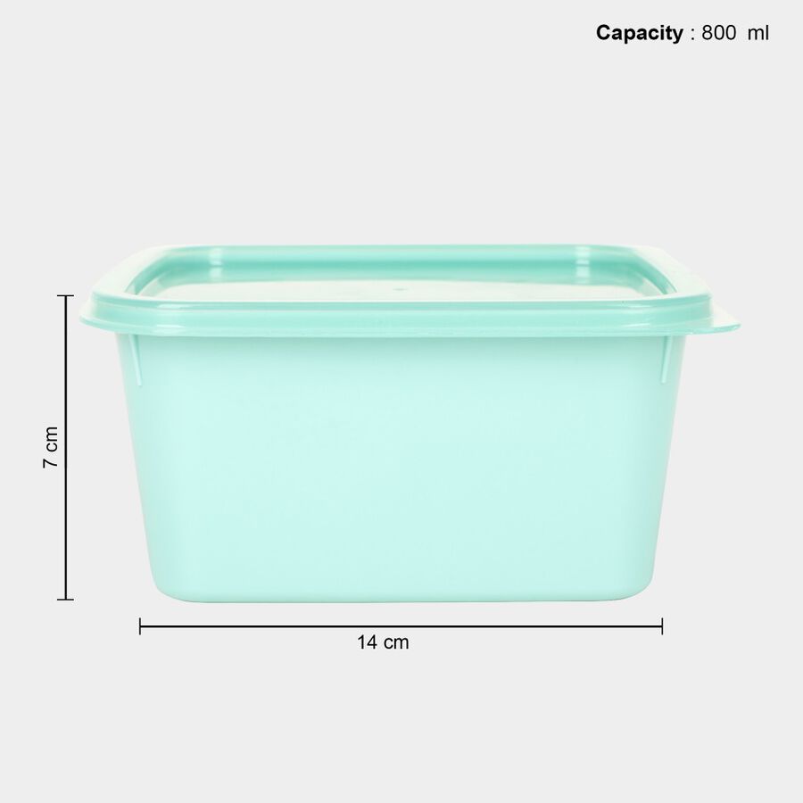 एयर-टाइट प्लास्टिक कंटेनर, 2 का सेट - 800 मिली, , large image number null