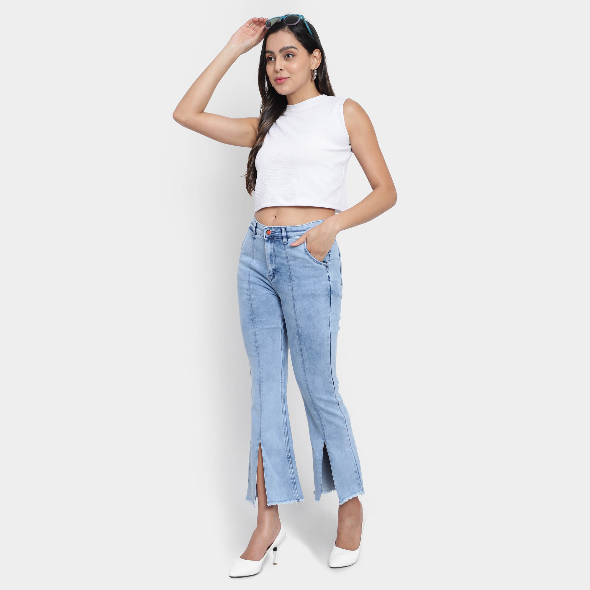 Stitched Denim Women Boot Cut Jeans, Feature : Comfortable, Technics :  Attractive Pattern at Best Price in Kolkata