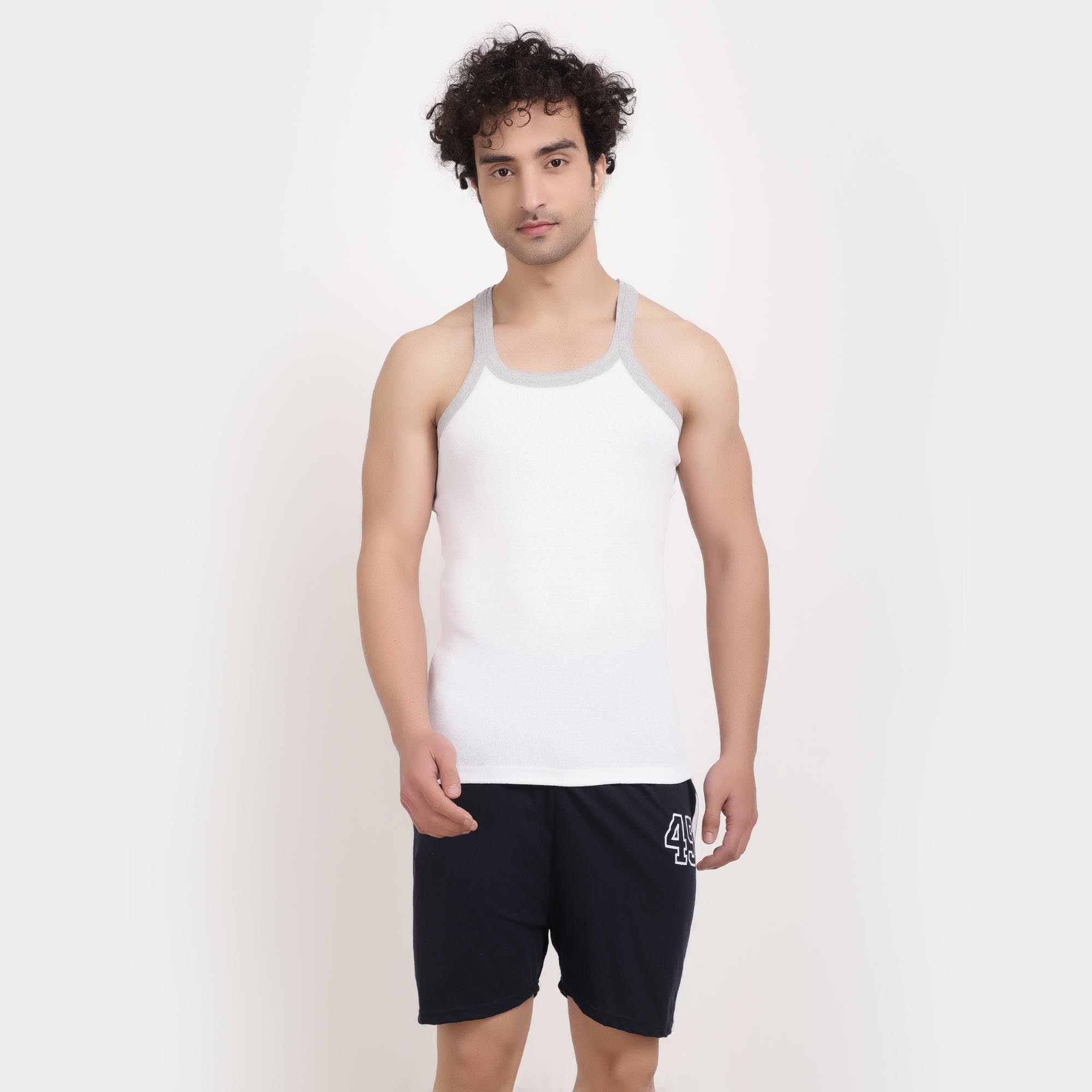 Brink Cotton Solid Sleeveless Gym T-Shirt