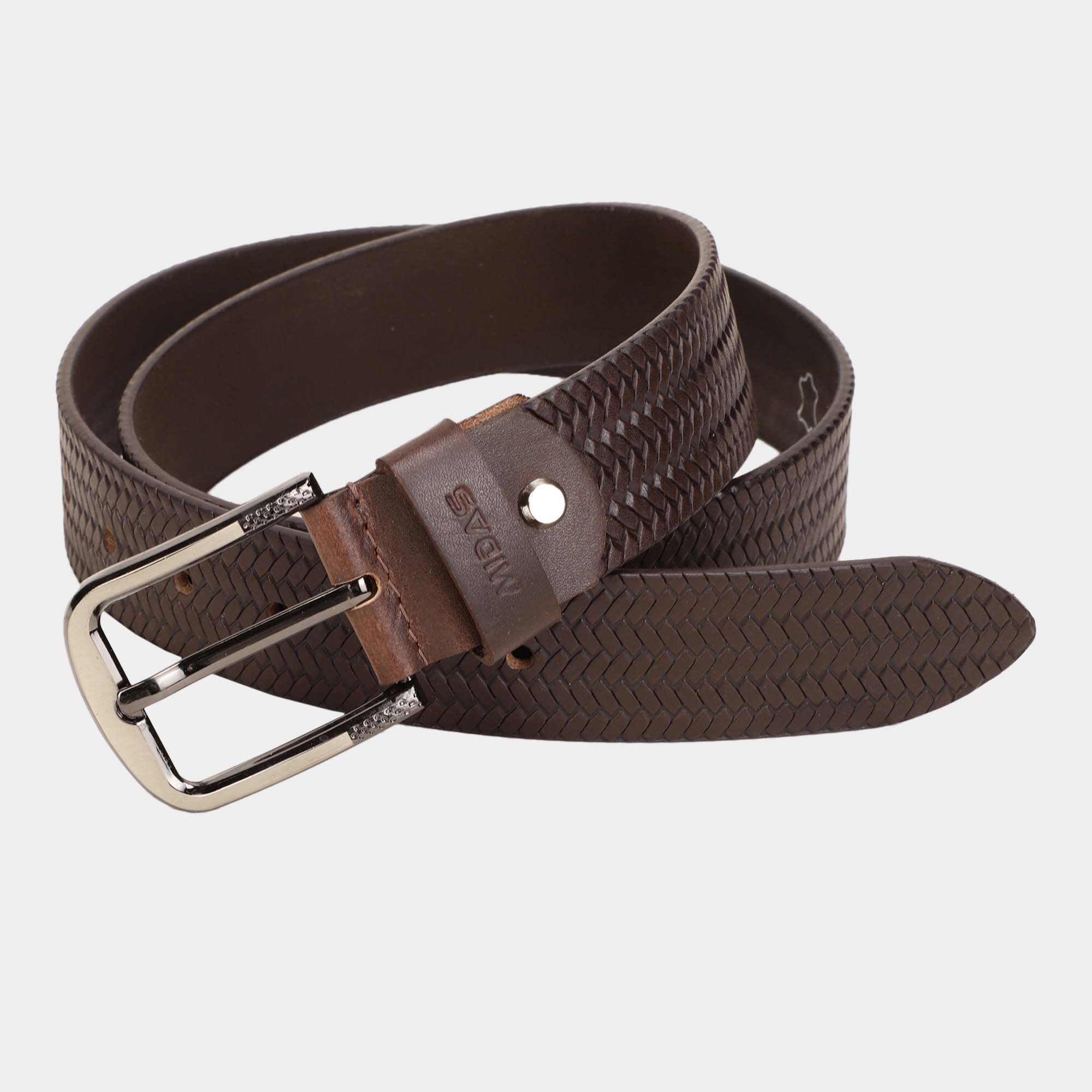 Men's Saddle-Leather Jeans Belt | Brown | Size 38 | Orvis