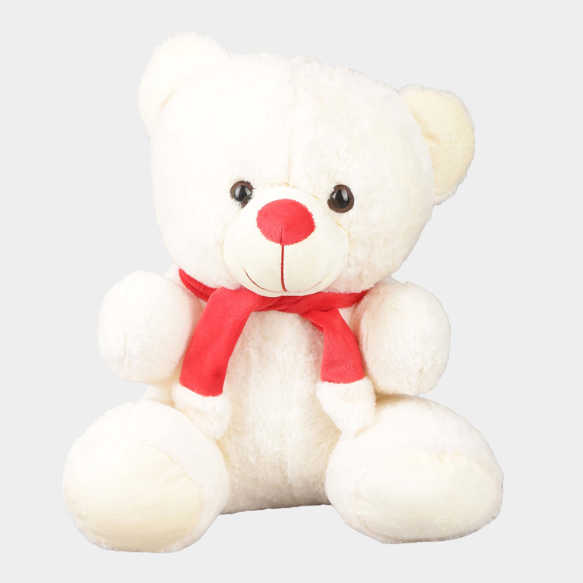 Cream Teddy Bear With Bow